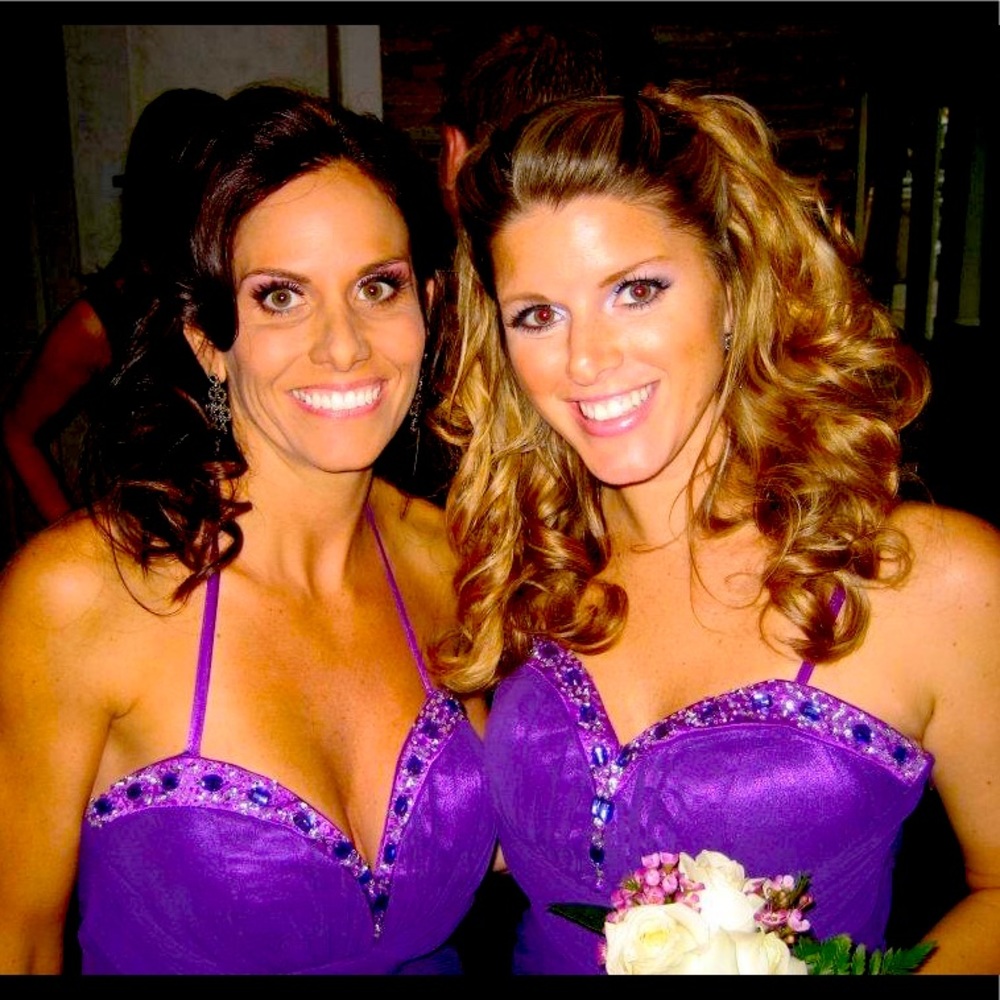 Gorgeous purple bejeweled gown